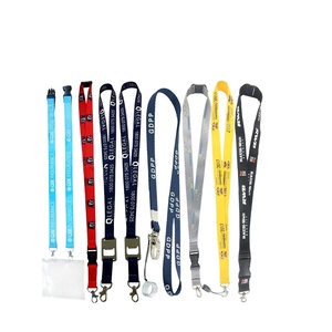 Dye Sublimation Cartoon Logo Rainbow Nylon Lanyards Woven Rope Lanyard