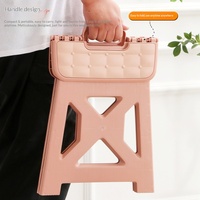 Tabouret pliant robuste en plastique de grande taille pour cuisine, salle de bain, extérieur, pêche, adultes, avec poignée