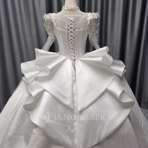 Vestido de Novia Moderno y Elegante con Lentejuelas, Cuentas y Encaje, Cola de Capilla, Largo hasta el Suelo, Vestido de Fiesta para LSCM15 - Product Image 6