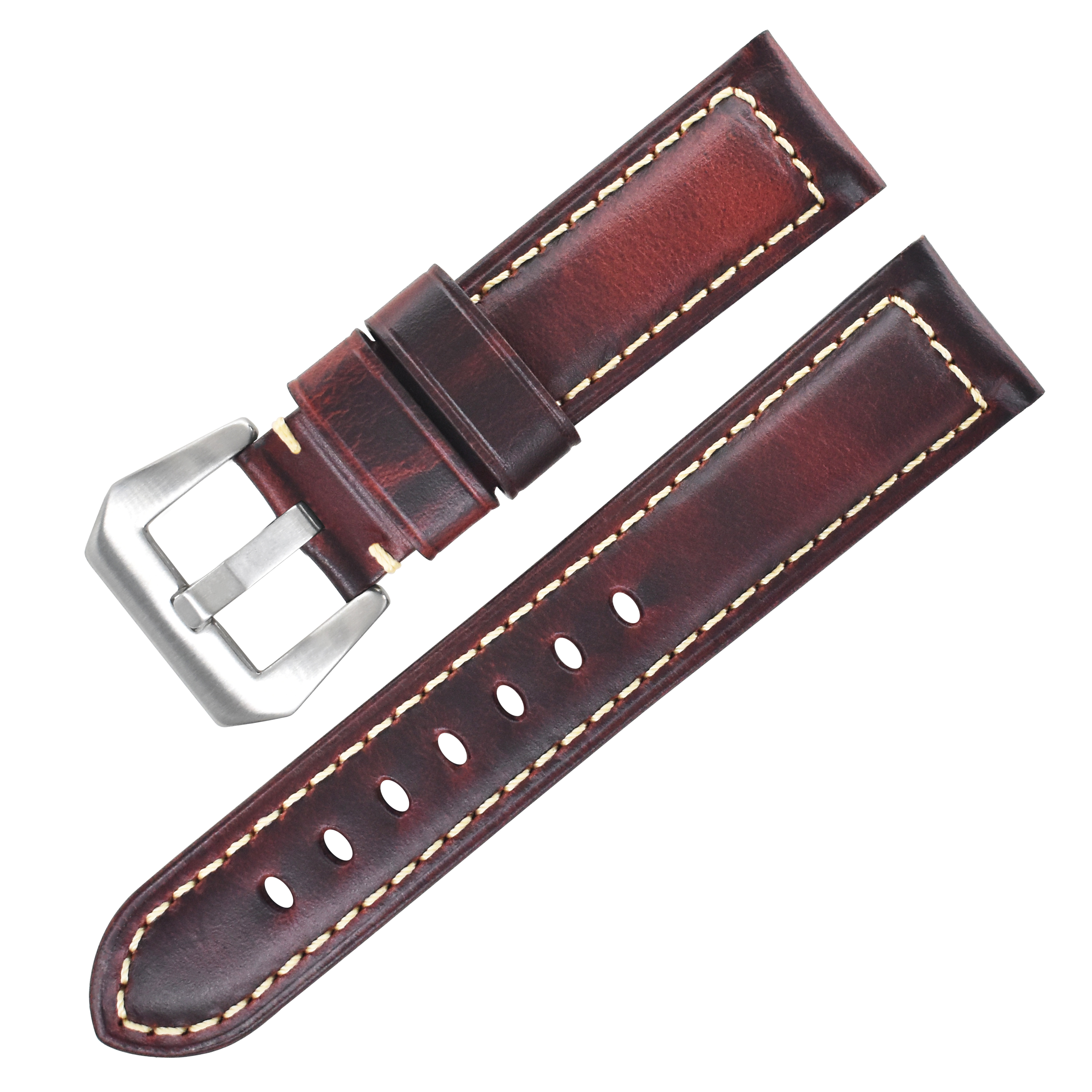 Wine Red-silver buckle 012S