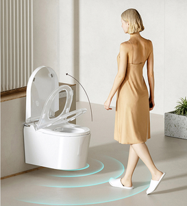 <span class=keywords><strong>Toilette</strong></span> de WC intelligente automatique et intelligente à suspendre au mur blanc de haute qualité Nouveau design Salle de bain en céramique P-Trap <span class=keywords><strong>Toilette</strong></span> murale - Product Image 1
