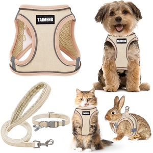 Set Harness Kucing Mewah Desain Khusus untuk Pelatihan, Kalung Anjing dengan Logo, Tali Kekang Anjing Model Step-in untuk Anak Anjing Ukuran Kecil dan Sedang - Product Image 1
