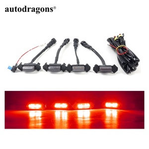 Feux de calandre LED ambre avec boîtier noir pour Toyota Tacoma TRD PRO 2016-2019 (pièces de rechange) avec faisceau et fusible - Product Image 4