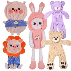Plush Bears Wholesale Customized Unstuffed Animal Soft Toys Plush Skins Custom Cartoon Teddy Bear Toys Plush Skin
