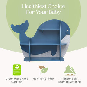 Étagère à livres en bois en forme de <span class=keywords><strong>baleine</strong></span>, bibliothèque Montessori, étagères pour salon, chambre d'enfant - Product Image 4