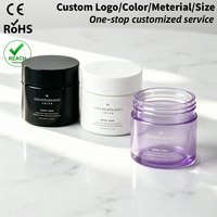 Pot vide en plastique dépoli à large ouverture pour crème cosmétique visage, avec couvercles, 20g 30g 50g, personnalisable avec logo, fabricant d'emballages