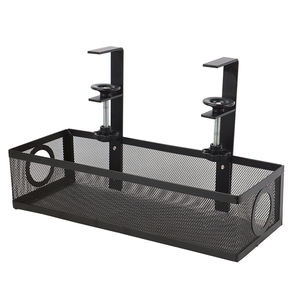 Dưới bàn quản lý cáp khay màu đen không có khay Cáp khoan với kẹp bàn quản lý cáp hộp - Product Image 1