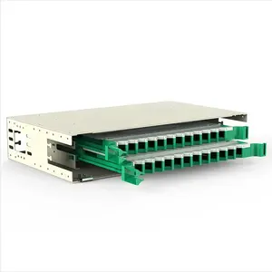 FTTH ODF 랙 마운트 전체 부하 96 포트 캐비닛 96 코어 광섬유 패치 패널 서랍형