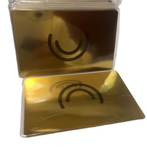 رقائق Nfc معدنية بالكامل ذهبية فاخرة, بطاقة أعمال رقمية مطبوعة بقطر 85x54MM - Product Image 1