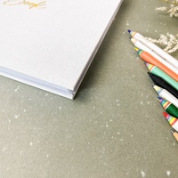 Carnet de croquis à couverture rigide en tissu de lin 2026, prix d'usine, livre d'or personnalisé pour mariage, fiançailles ou cadeau d'anniversaire