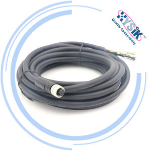 M12 12 دبوس كابل مصبوب ترميز الذكور إلى الإناث محول مزدوج الطرف سلك استشعار IP67 تسخير كابل الطيران - Product Image 3