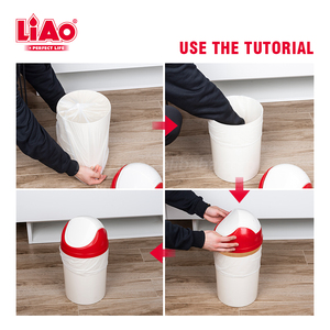 Bidone della spazzatura del <span class=keywords><strong>bagno</strong></span> della cucina del bidone della spazzatura dell'ufficio 10L di plastica di LiAo con il coperchio - Product Image 4