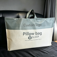 Sac de shopping personnalisé en polyester non tissé imprimé numériquement avec logo pour le rangement des oreillers