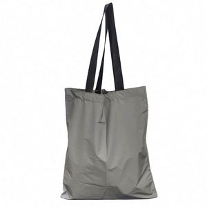 Sac de courses réutilisable pliable personnalisé, portable, recyclable, en tissu polyester réfléchissant - Product Image 1