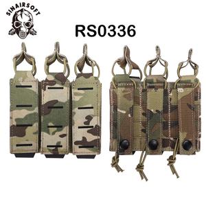 Pochette tactique en nylon Molle pour chargeur simple et double, pochette triple pour chargeur 9 mm, équipement de défense personnelle - Product Image 3