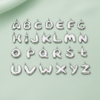 Breloques en laiton anti-ternissement YML en forme de bulle, lettres A-Z, pendentifs initiaux alphabet 3D pour la fabrication de bijoux DIY