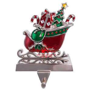 Soporte de calcetín hecho a mano de Metal para decoración Soporte de calcetín de alta calidad Soporte de calcetín de Venta caliente Trineo de Navidad de aluminio - Product Image 2