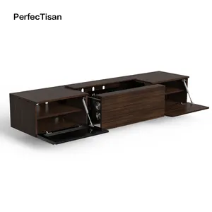 PerfecTisan Intelligent Laser TV Projection Support Customization For All Ultra Short Throw Laser Projector Walnut Colored