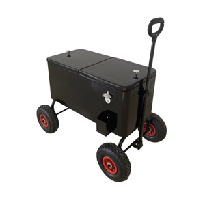 Thiết kế phổ biến kim loại hộp mát cán mát giỏ Wagon mát giỏ hàng với bánh xe và xử lý - Product Image 1