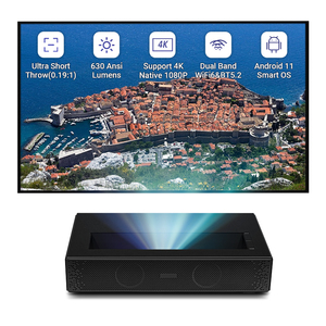 Proyector LED de Alcance Ultracorto Hotack D068, Smart HD, 6500 Lúmenes, Altavoces Integrados, Android 11, Portátil, para el Hogar - Product Image 1