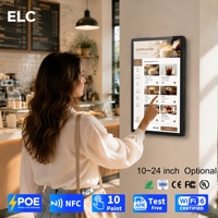 Pantalla Digital de Pared con PoE Opcional, Táctil de 10 Puntos, Android 16, 64GB, para Menú Interactivo en Restaurantes
