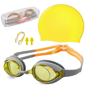 2025 चीन ईवू थोक गुणवत्ता वाले बच्चों के कार्टून प्रशिक्षण तैराकी मछली टोपी और नाक क्लिप के साथ गोगल्स - Product Image 5