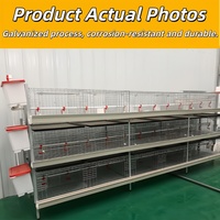 Cage à poulets de chair galvanisée épaissie, équipement d'élevage de poussins, cage à poussins à 4 niveaux à vendre