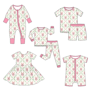 Custom Print Baby <strong>Clothes</strong> Wholesale Kids Clothing Bamboo Viscose Spandex Sleepers Bamboo Baby Pajamas Sleepwear - Product Image 3
