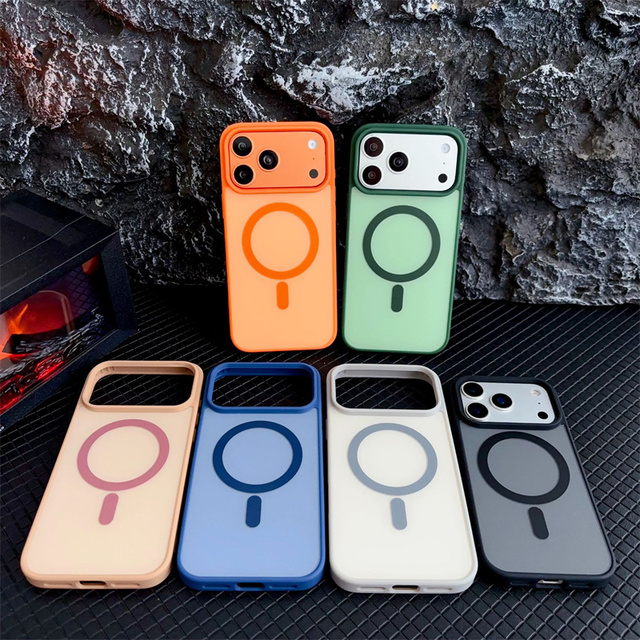 Original colorful TechWoven matte Magnetic Mobile Phone case for iPhone 17 16 15 14 Pro Max Frosted texture tpu PC Back Cover