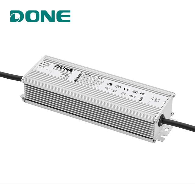 30W-600W 12-48V 90-305VAC DALI-2 Dimmable Constant Voltage LED Driver IP67 Waterproof 5 Year Warranty for Landscape Lighting