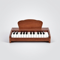 Portable Wooden Children's Electronic Keyboard Musical Instrument 25-Key Piano Toy Education Toy for Ages 7-12