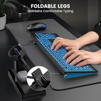 Clavier rétroéclairé à grandes touches OEM ODM, 3 fois plus grandes, filaire USB, avec touches LED lumineuses 7 couleurs