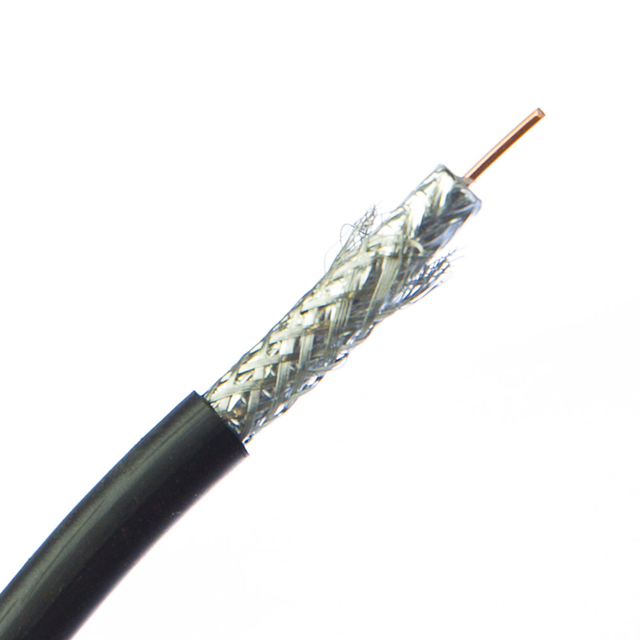RG6U Coaxial Cable 75Ohm Dual Quad Shield Solid Copper Conductor CCTV/CATV Application PE/PVC Jacket Price Per Meter