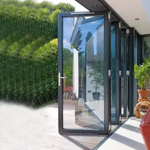 <span class=keywords><strong>Prix</strong></span> de gros Portes pliantes en verre accordéon en aluminium à double vitrage imperméables pour l'extérieur résidentiel - Product Image 3
