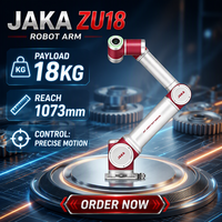 Robot collaboratif JAKA Zu18 à 6 axes, haute capacité de charge, intégration de sécurité sans clôture, en alliage d'aluminium et plastique PC, 100-240V AC pour machine CNC