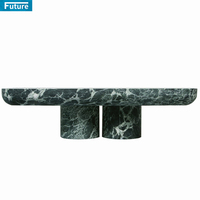 Marbre vert poli moderne sur mesure pour table basse avec finition imperméable pour villa et appartement