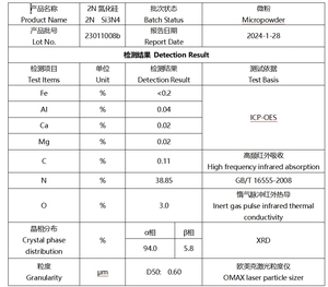 Pureté CAS 98% de poudre de 99% pièces en céramique de nitrure de silicium de phase <span class=keywords><strong>alpha</strong></span> grande et produits en métal et en métal - Product Image 2