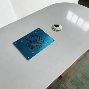 Muebles de Salón de Uñas Personalizados de Fábrica, Mesa de <span class=keywords><strong>Manicura</strong></span> Doble de Madera con Colector de Polvo - Product Image 6