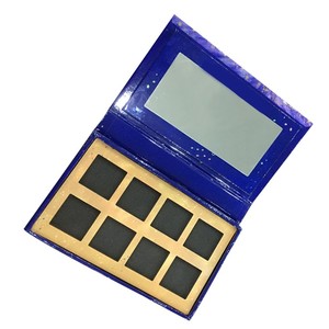 Paleta de maquillaje portátil de nuevo diseño 2025, caja de sombra de ojos vacía, 8 colores, logotipo personalizado de cartón, superventas, esponja de impresión en relieve - Product Image 4