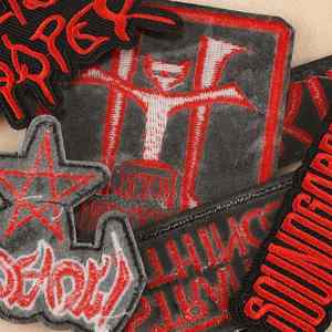Patch brodé thermocollant style punk, rouge et noir, avec lettres anglaises, pour vêtements, casquettes, blousons universitaires et motos - Product Image 4