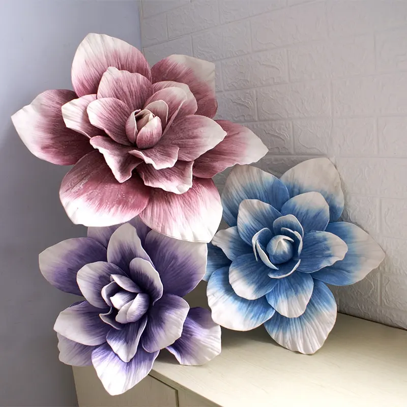 G-869 Wholesale Giant EVA PE Rose Floral Handmade Making Foam Flower Rose Peony Artificial for Wedding Flower Decoration