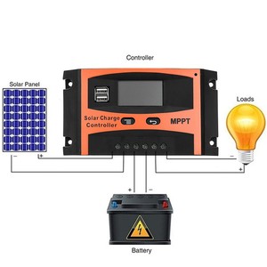 เครื่องควบคุมการชาร์จพลังงานแสงอาทิตย์40A 30A 50A 60A แบตเตอรี่ MPPT 12V 24V สำหรับระบบพลังงานแสงอาทิตย์ - Product Image 4