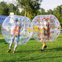 Vente chaude Adulte Tpu Pvc Corps Zorb Balle Pare-chocs Costume Gonflable Bulle Football Ballon De Football Avec Des Points Colorés