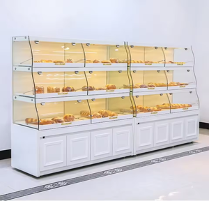 Rak Toko Roti Grosir, Lemari Pajang Roti Berbingkai Kayu, Etalase Donat, Rak Toko Kue - Product Image 1