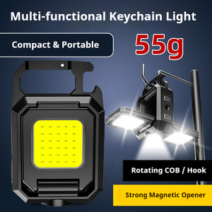 Lampe <span class=keywords><strong>de</strong></span> travail LED COB rechargeable, lampe d'inspection magnétique pour réparation automobile, mini lampe <span class=keywords><strong>de</strong></span> travail, lampe torche porte-clés - Product Image 3