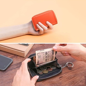 Boshiho Hot Selling Genuine Leather Coin Pouch <b>Wallet</b> Card <b>Holder</b> <b>Wallet</b> with Coin case - Product Image 6