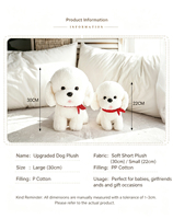 Peluche personnalisée de chiot Saint-Bernard de première qualité, jouet en peluche doux et moelleux, animal en peluche, compagnon moelleux, vente en gros, durable, objet de collection