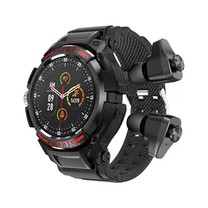 2023 Newest GT100 Smartwatch 1.43" AMOLED Screen Smart Watch 2 in 1 Earphones IP67 Waterproof Fitness Men Smart Watches