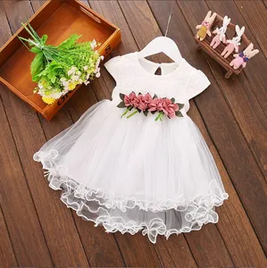 Vestido de princesa de flores para meninas, saia de bebê de verão, novidade no atacado