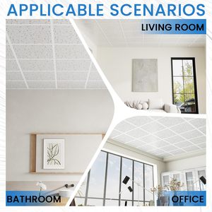 Paneles Acústicos para Techo, para Hospitales, Hoteles y Oficinas, Paneles de Fibra Mineral Insonorizantes, Placas de Techo Suspendido de <span class=keywords><strong>2x2</strong></span> y 2x4 - Product Image 2